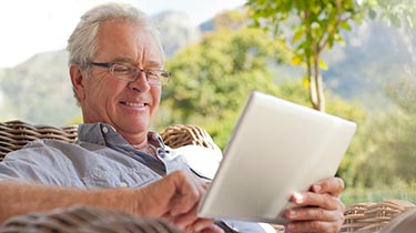 Man reading papers