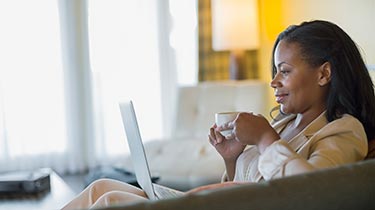 Image of woman at computer